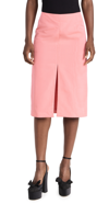 BACH MAI FRONT-SLIT PENCIL SKIRT ROCOCO PINK