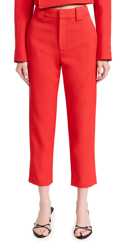 A.l.c Foster Pants In Tomato Red