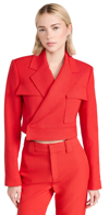 A.l.c Reeve Asymmetric Utility Jacket In Ruby