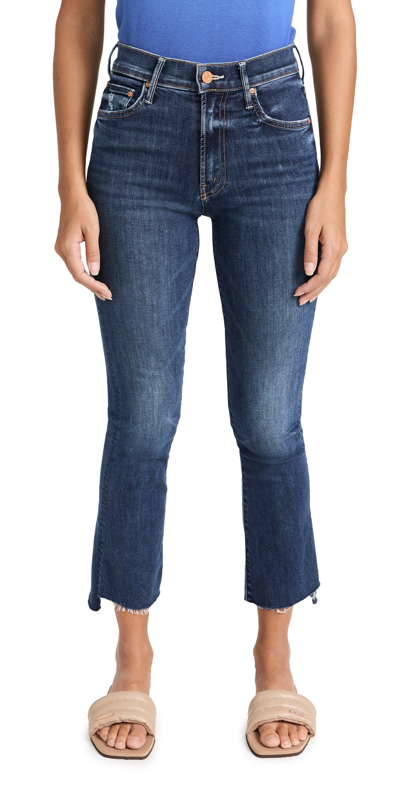 Mother The Insider Crop Step Fray Jeans In Teaming Up