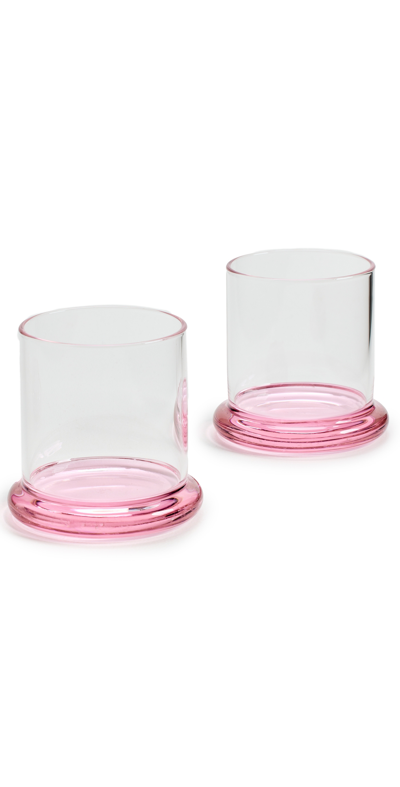 Sophie Lou Jacobsen Fritter Tumblers (set Of Two) Pink One Size
