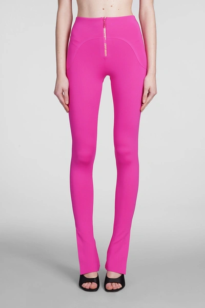 Off-white Leggings In Fuxia Polyamide