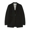Jil Sander Wool Single Breast Blazer Jacket In Black