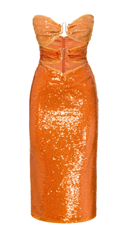 Nana Gotti Coral Dress In Orange
