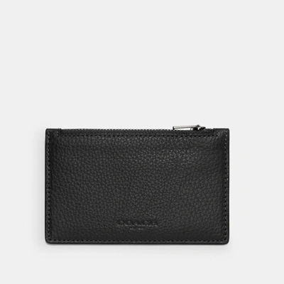 Coach Outlet Zip Card Case In Black