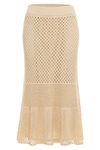 ANNA CATE ALEX KNIT SKIRT IN NUDE