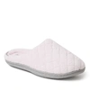 Dearfoams Womens Leslie Quilted Microfiber Terry Memory Foam Clog Slipper In Multi