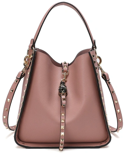 Tiffany & Fred Full-grain Leather Hobo Shoulder Bag In Pink