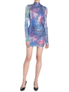 Versace Jeans Couture Womens Sequined Mesh Cocktail And Party Dress In Multi