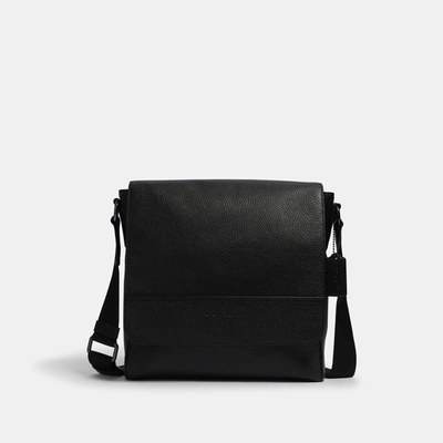 Coach Outlet Houston Map Bag In Signature Leather In Black