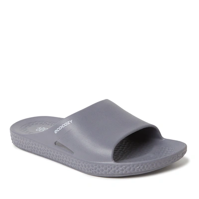 Dearfoams Ecocozy Men's Sustainable Comfort Slide Sandal In Grey