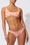 Solid & Striped The Elle Bottom In Printed Sheenluxe Leaf Print In Multi