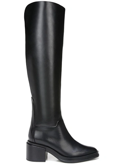 Franco Sarto Dorica   Womens Leather Wide Calf Over-the-knee Boots In Black