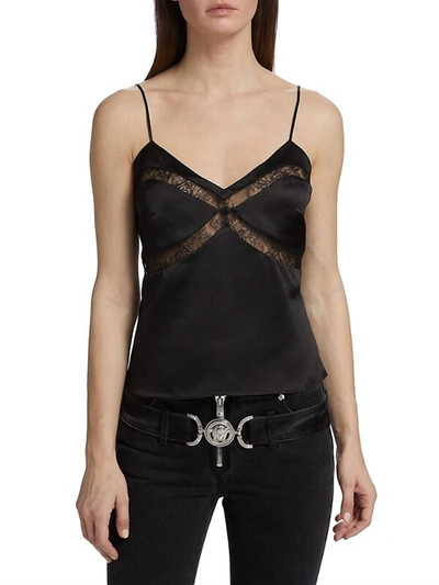 Dannijo Women's Silk Lace-paneled Camisole In Black