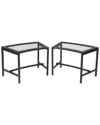 SUNNYDAZE SUNNYDAZE SET OF 2 MESH PATIO FIRE PIT BENCHES