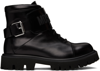 MOSCHINO BLACK BUCKLE BOOTS