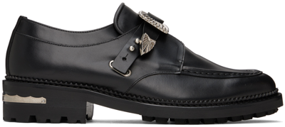 Toga Virilis Ssense Exclusive Black Hard Leather Monkstraps