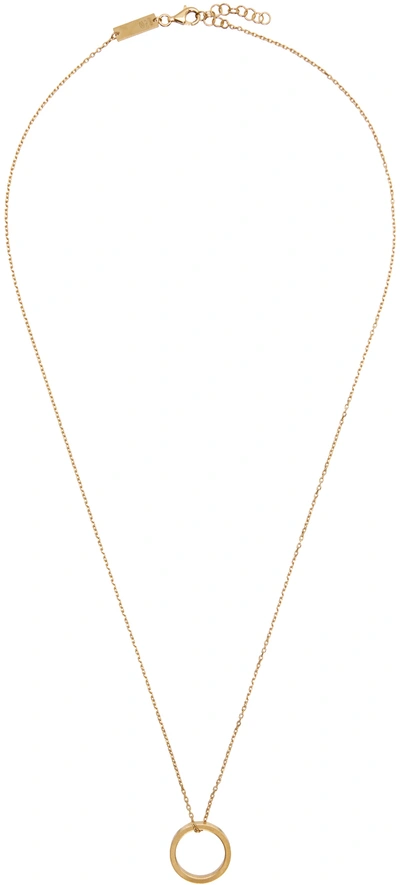 Maison Margiela Silver Necklace In 950 Yellow Gold Plat