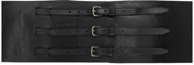 Dries Van Noten Black Pin-buckle Belt In 900 Black