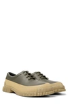 Camper Pix Two-tone Lace-up Shoes In Olive/ Beige