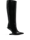 N°21 SCHUHE 120MM LEATHER BOOTS