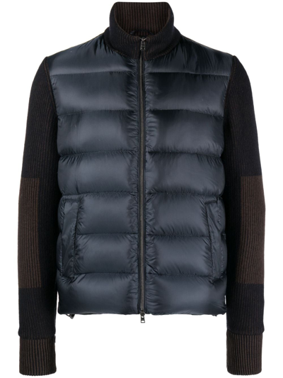 Herno Zip-up Padded Jacket In Blue
