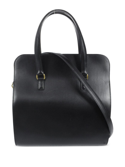 Pre-owned Hermes 2002  Box-shaped Two-way Handbag In Black