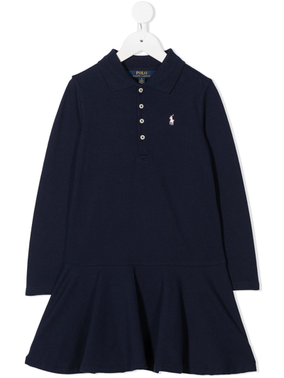 Ralph Lauren Kids' Polo Dress In Blue