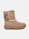TOD'S BEIGE SUEDE ANKLE BOOTS