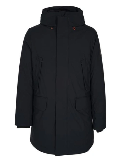 Save The Duck Mens Black Arctic Wilson Hooded Parka