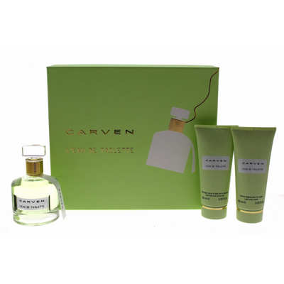 Carven Leau De Toilette For Women 3 Pc Gift Set 3.33oz Edt Spray, 3.33oz Light Body Cream, 3.33oz Ligth Bat In N/a