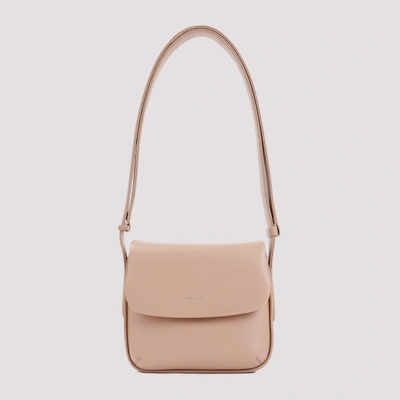 Giorgio Armani Nappa Shoulder Bag In Powder