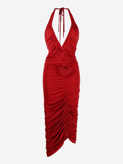 Magda Butrym Dress With Ruffles In Red