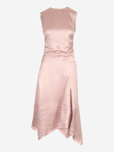 Acne Studios Satin Dress In Light Pink