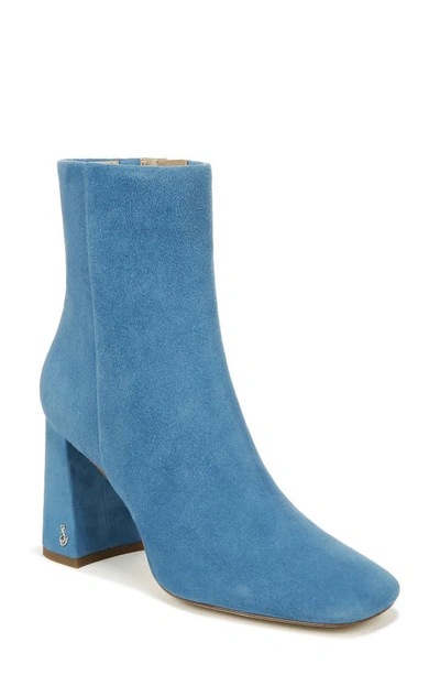 Sam Edelman Codie Square Toe Bootie In Blue