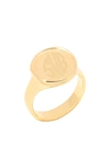 Brook & York Sadie Monogram Signet Ring In Gold
