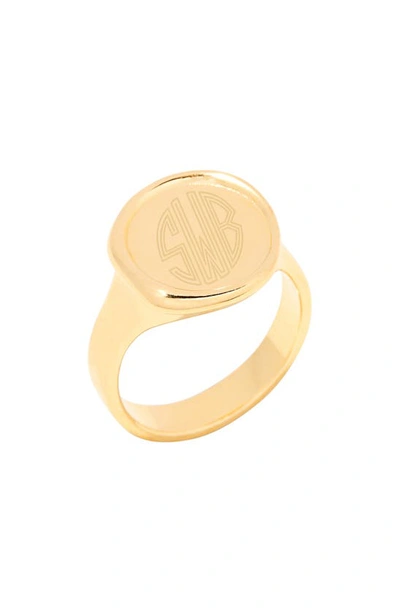Brook & York Sadie Monogram Signet Ring In Gold