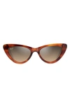 MAUI JIM MAUI JIM LYCHEE 52MM POLARIZEDPLUS2® CAT EYE SUNGLASSES