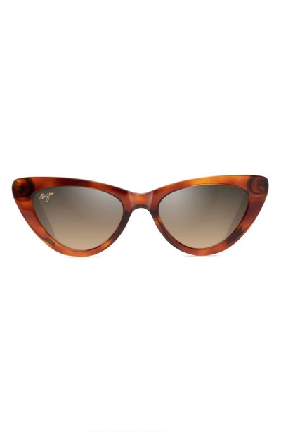 Maui Jim Lychee 52mm Polarizedplus2® Cat Eye Sunglasses In Tortoise