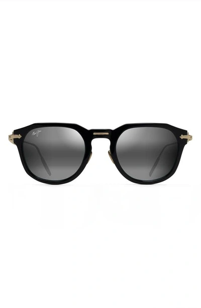 Maui Jim Alika 49mm Polarized Keyhole Sunglasses In Black