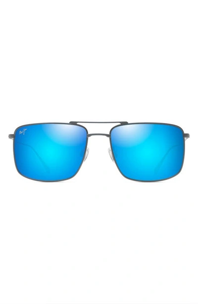 Maui Jim Aeko 55mm Polarizedplus2® Aviator Sunglasses In Dove Grey