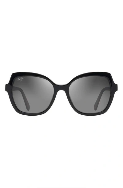 Maui Jim Mamane Mj Gs883-02 Geometric Polarized Sunglasses In Grey