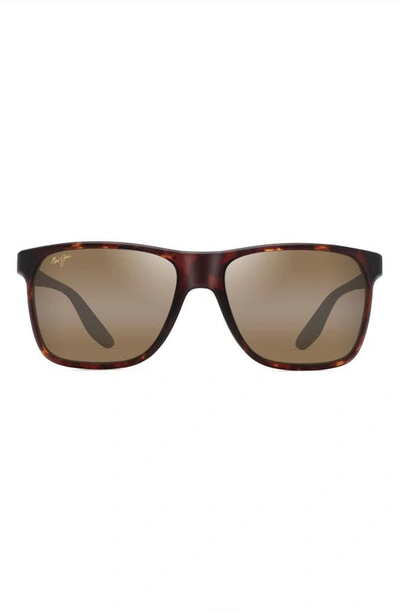 Maui Jim Pailolo Mj H603-10 Wayfarer Polarized Sunglasses In Brown