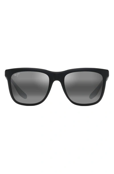 Maui Jim Pehu Polarized Square Sunglasses, 55mm In Black
