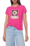 Mother The Lil Sinful Daisy And Confused Tee Shirt In Pink