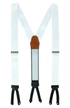 Trafalgar Banbury Paisley Silk Suspenders In White