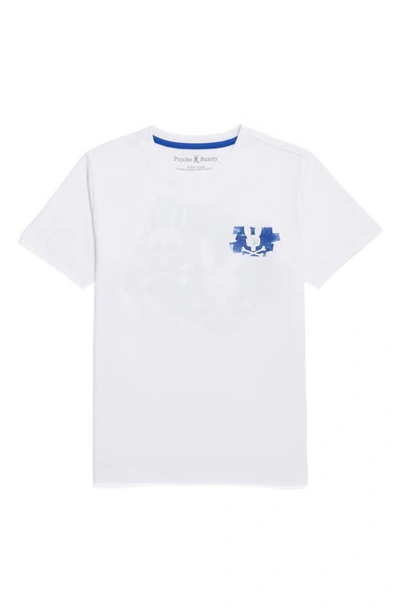 Psycho Bunny Kids' Dolton Graphic T-shirt In White