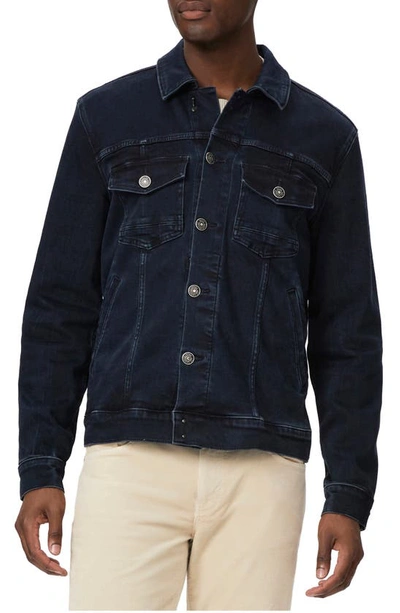 Paige Scout Denim Trucker Jacket In Dark Blue