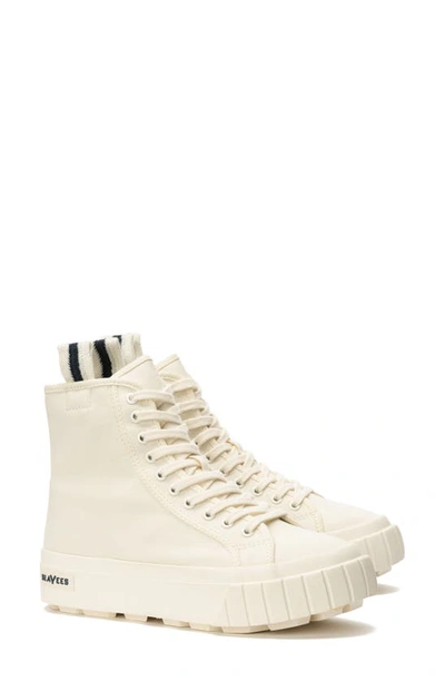 Seavees La Brea High Top Lug Sneaker In White