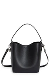 Christian Louboutin Cabachic Mini Spike Leather Shoulder Bag In B260 Black/ Black/ Black